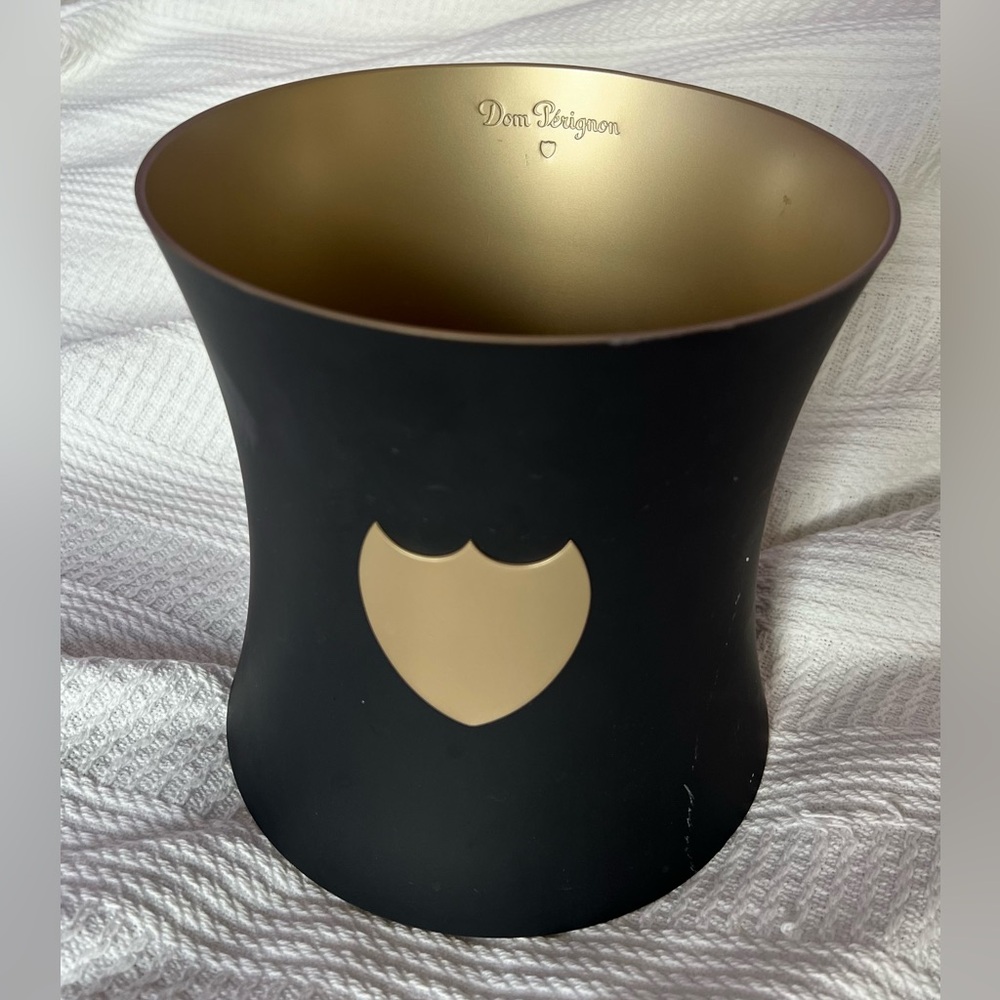Dom Perignon Pewter champagne cooler with signature by Martin Szekel